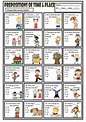 PREPOSITIONS OF TIME AND PLACE - IN, ON & AT worksheet - Free ESL ...