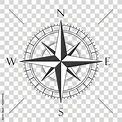 Compass Cardinal Points Transparent Stock-Vektorgrafik | Adobe Stock