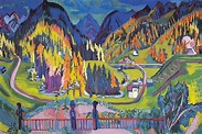Grabados De Calidad Del Museo Valle de Sertig en otoño, 1925 de Ernst ...