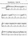 Dandelions - Ruth B. - Sheet music for Piano