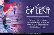 Fourth Sunday of Lent ~ March 11, 2018 | The Parish of Mary Mother of Mercy