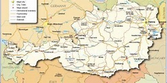 Österrike map - Kartor Österrike (Västra Europa - Europa)