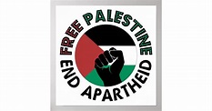 Fahne für ein freies Palästina-Ende der Apartheid Poster | Zazzle.de