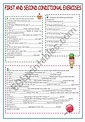 First and second conditional exercises - ESL worksheet by neusferris