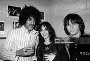 Phil Lynott of Thin Lizzy with Gaye Advert and Midge Ure at the Rock ...