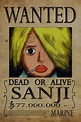 Wanted of Sanji from One Piece Print art gloss poster 17 x 24 | Etsy