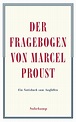 Der Fragebogen von Marcel Proust. Ein Notizbuch zum Ausfüllen. Buch von ...