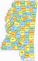 Mississippi County Map - MS Counties - Map of Mississippi