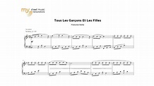 Tous Les Garçons Et Les Filles (Françoise Hardy) - Full Sheet Music ...