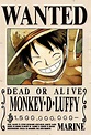 Monkey D Luffy Wanted Poster Wallpaper