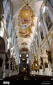 A view of the ornate interior of saint peterskirche munich germany ...