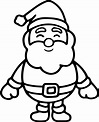 Santa Claus Very Cute Small Coloring Page – Wecoloringpage.com