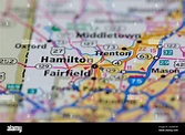 Hamilton Ohio USA shown on a Geography map or Road map Stock Photo - Alamy