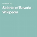 Sidonie of Bavaria - Wikipedia | Bavaria, Wikipedia