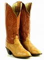 Hondo 16" Tall Top Cowboy Western Boots Caramel & Tan Leather Handmade ...