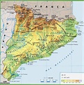Catalonia physical map