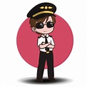 Cute pilot vector. cartoon characters | Premium Vector