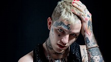 Lil Peep Is Standing In Black Background Wearing Black Dress And Having ...