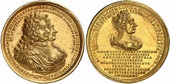 Ernst Ludwig I., 1706-1724. Goldmedaille zu 10 Dukaten 1721, Wohlfahrt ...