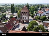 Anklam-Tor, Blick vom Turm der Marienkirche Kirche, Stadt Usedom ...