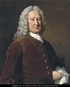 Portrait of Edward Stone, half-length, in a brown velvet coat and white ...