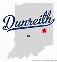 Map of Dunreith, IN, Indiana