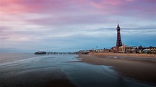 Photo England towers Blackpool, Lancashire beaches Pier 1920x1080