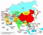 Mapa con los países y capitales de Asia (2024) — Saber es práctico