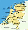 Netherlands city map - Map of Netherlands cities (Western Europe - Europe)