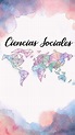 Carátula Ciencias Sociales | Geometric drawing, Aesthetic stickers ...