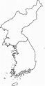 Korean Peninsula Outline Map