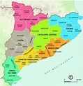 Barcelona region map - Karte von barcelona region (Katalonien, Spanien)