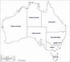 Australia free map, free blank map, free outline map, free base map ...