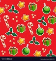 Christmas wrapping paper with seamless pattern Vector Image