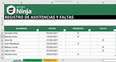 Plantilla de Control de Asistencias y Faltas en Excel - Ninja del Excel