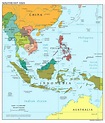 Southeast Asia Map With Cities - Australia Map