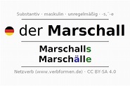 Deklination "Marschall" - Alle Fälle des Substantivs, Plural und Artikel | Netzverb Wörterbuch