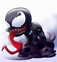 an image of a cartoon character crawling on a skull