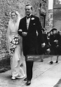 Lady Caroline Spencer-Churchill on her wedding day, with her father ...