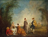 Antoine Watteau – La proposition embarrassante – 1715-16 – Museo dell ...