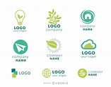 Descarga Vector De Conjunto De Logotipo De Empresa Verde
