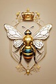 El logo presenta una abeja reina. | Foto Premium