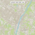 Albany New York US City Street Map Digital Art by Frank Ramspott - Pixels