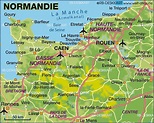 Map of Normandy (France) - Map in the Atlas of the World - World Atlas