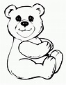 Free Teddy Bear And Heart Coloring Pages, Download Free Teddy Bear And ...