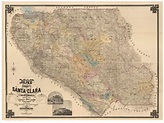 Santa Clara County California 1890 - Old Map Reprint - OLD MAPS