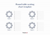 Round Table Wedding Seating Chart Template