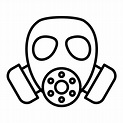icono de línea de máscara de gas 4591139 Vector en Vecteezy