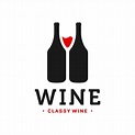 the logo of two bottles of wine 4986440 Vector Art at Vecteezy