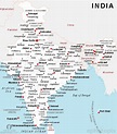 India cities map - India map with cities (Southern Asia - Asia)